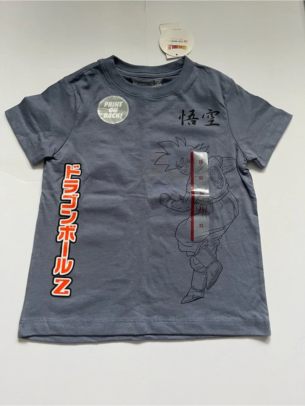 Kids Dragon Ball Z Graphic Tee in Grey XS